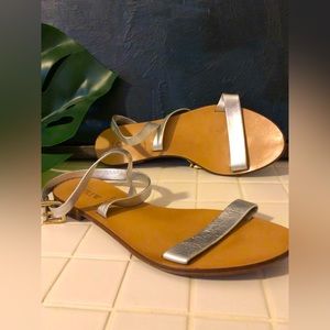 J.CREW Silver Sandals